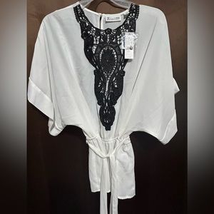 NEW NY&Co White Fashion Top